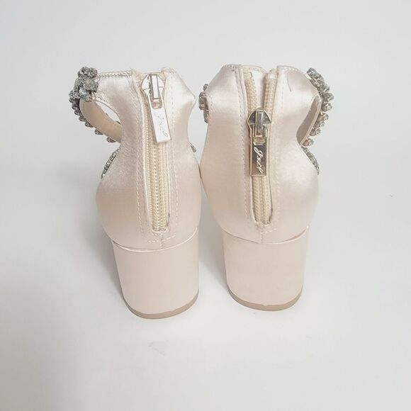 Badgley Mischka Jewell Bejeweled Bronwen Dress Wedding Prom Formal Shoes 7.5 - Picture 5 of 11
